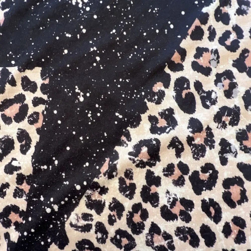 SHEIN T Shirt Womens 4XL Leopard Lightning Bolt Minimalist Edge Retro 90s Punk - Picture 8 of 10